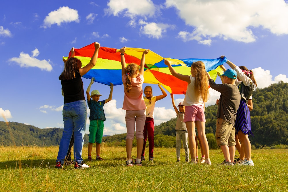 children playing in a park